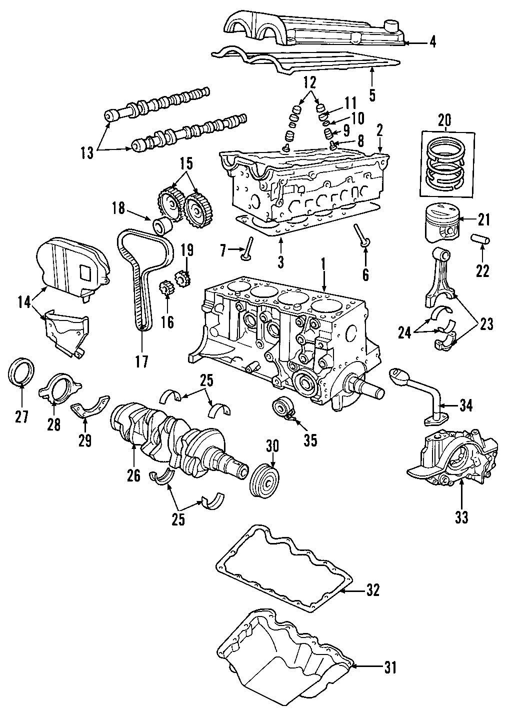 Diagram CAMSHAFT & TIMING. CRANKSHAFT & BEARINGS. CYLINDER HEAD & VALVES. LUBRICATION. MOUNTS. PISTONS. RINGS & BEARINGS. for your 1999 Ford F-150 4.2L Triton V6 A/T RWD Base Extended Cab Pickup Fleetside 