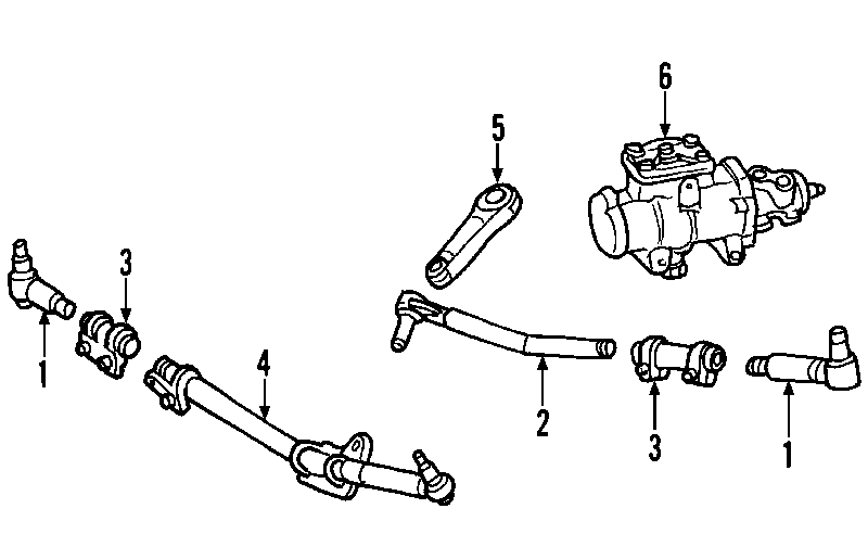 Diagram P/S PUMP & HOSES. STEERING GEAR & LINKAGE. for your Ford