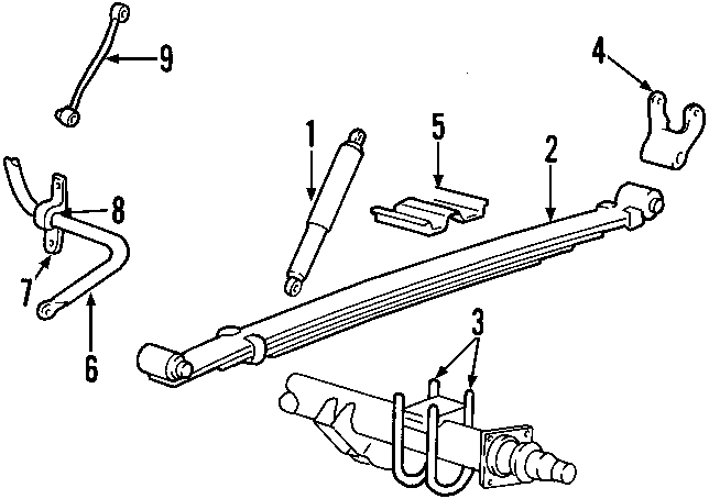 Diagram REAR SUSPENSION. STABILIZER BAR. SUSPENSION COMPONENTS. for your 2004 Ford F-550 Super Duty  XLT Cab & Chassis - Crew Cab 