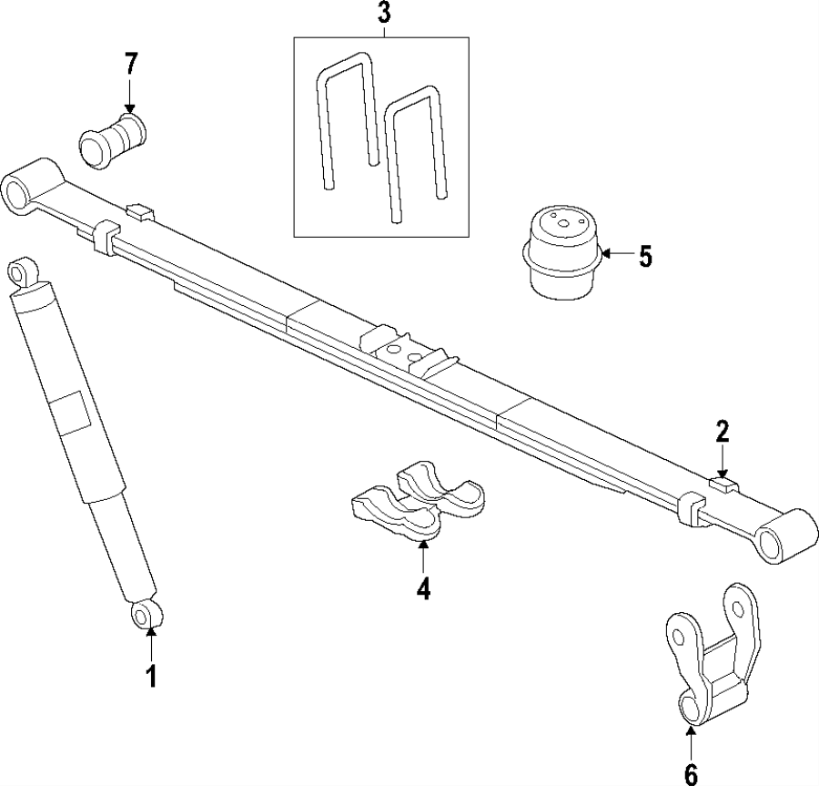 Diagram REAR SUSPENSION. SUSPENSION COMPONENTS. for your 2015 Ford F-150 3.5L Duratec V6 FLEX A/T 4WD XL Crew Cab Pickup Fleetside 