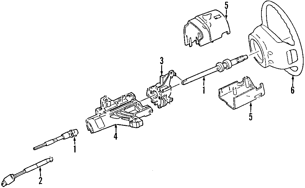 Diagram STEERING COLUMN. STEERING WHEEL. for your Mercury Mountaineer  