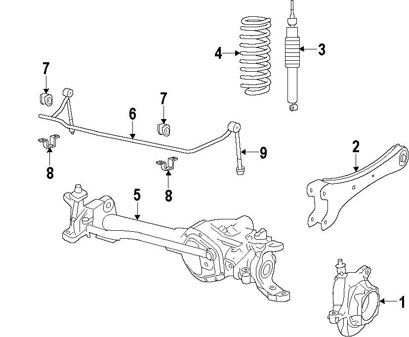 Diagram FRONT SUSPENSION. FRONT AXLE. STABILIZER BAR. SUSPENSION COMPONENTS. for your 2009 Ford F-250 Super Duty 6.4L Power-Stroke V8 DIESEL A/T 4WD XLT Standard Cab Pickup 