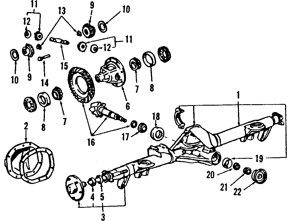 Diagram REAR AXLE. DIFFERENTIAL. PROPELLER SHAFT. for your 2009 Ford F-150 5.4L Triton V8 FLEX A/T RWD XLT Extended Cab Pickup Fleetside 