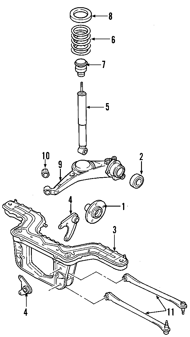 Diagram REAR SUSPENSION. STABILIZER BAR. SUSPENSION COMPONENTS. for your 2011 Ford Fusion   