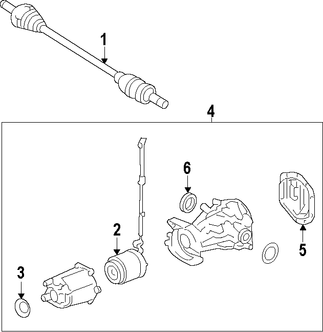 Diagram REAR AXLE. AXLE SHAFTS & JOINTS. DIFFERENTIAL. DRIVE AXLES. PROPELLER SHAFT. for your 2014 Lincoln MKS   