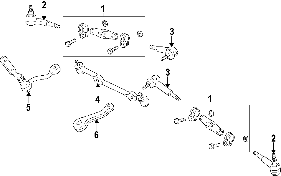 P/S PUMP & HOSES. STEERING GEAR & LINKAGE. Diagram