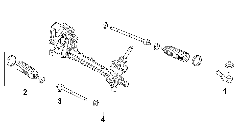 Diagram STEERING GEAR & LINKAGE. for your 2018 Ford F-150 2.7L EcoBoost V6 A/T 4WD XL Crew Cab Pickup Fleetside 