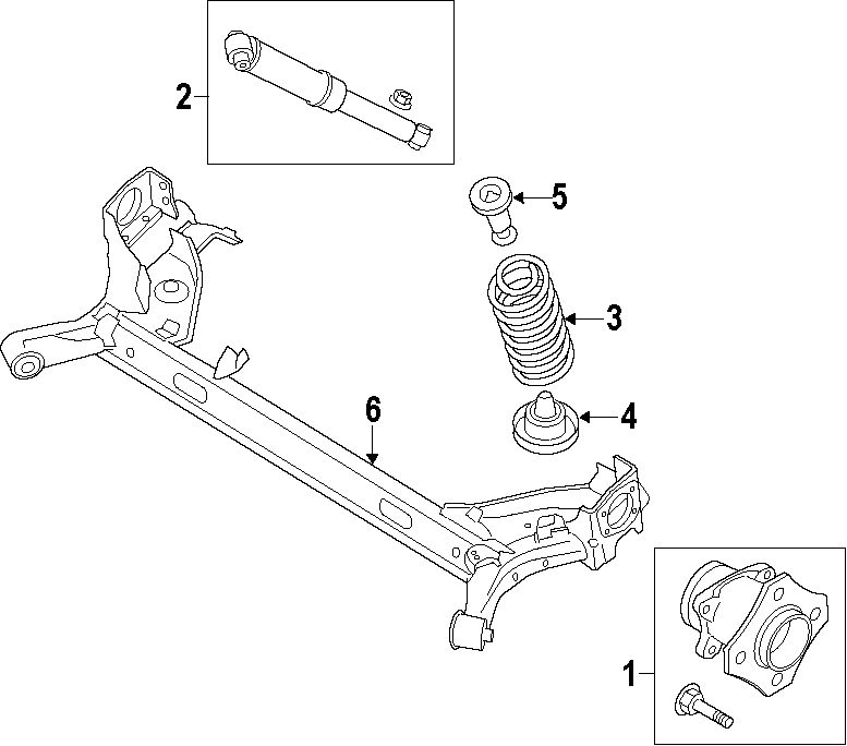 Diagram REAR SUSPENSION. REAR AXLE. SUSPENSION COMPONENTS. for your 2006 Ford F-550 Super Duty   