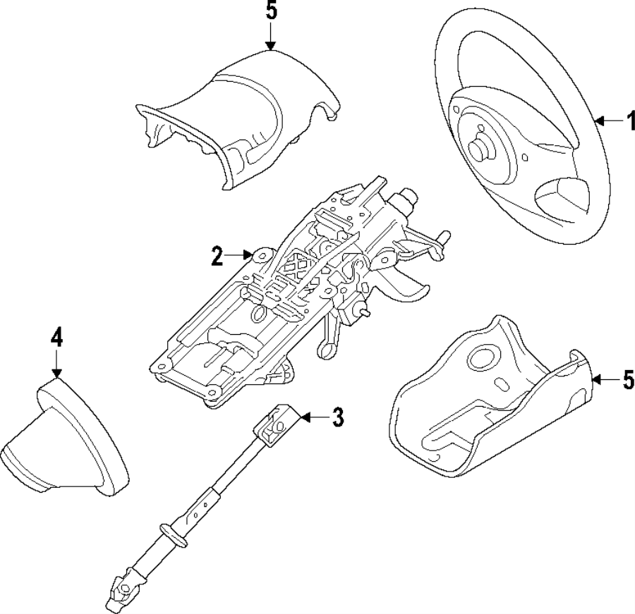 Diagram STEERING COLUMN. for your Ford Focus  