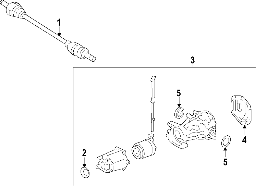 Diagram REAR AXLE. DIFFERENTIAL. DRIVE AXLES. PROPELLER SHAFT. for your 2019 Lincoln MKZ Reserve II Sedan  