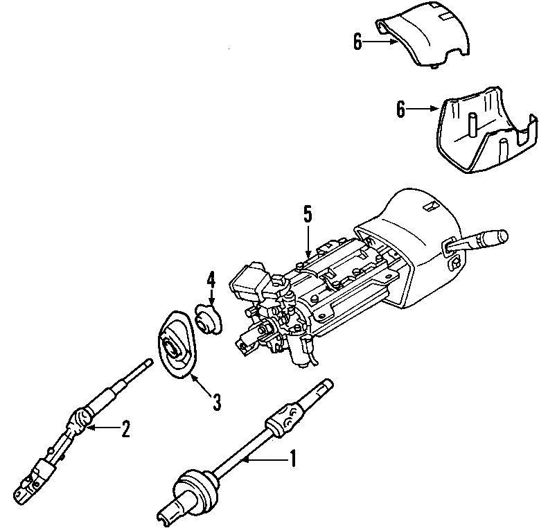 Diagram STEERING COLUMN. for your 2005 Chevrolet Classic   