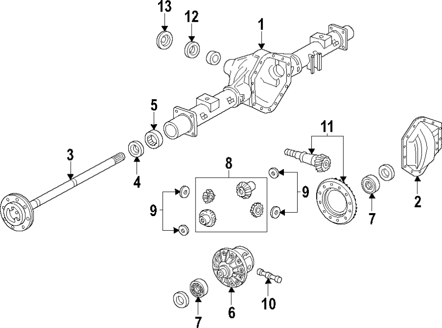 2REAR AXLE. DIFFERENTIAL. PROPELLER SHAFT.https://images.simplepart.com/images/parts/motor/fullsize/T211070.png