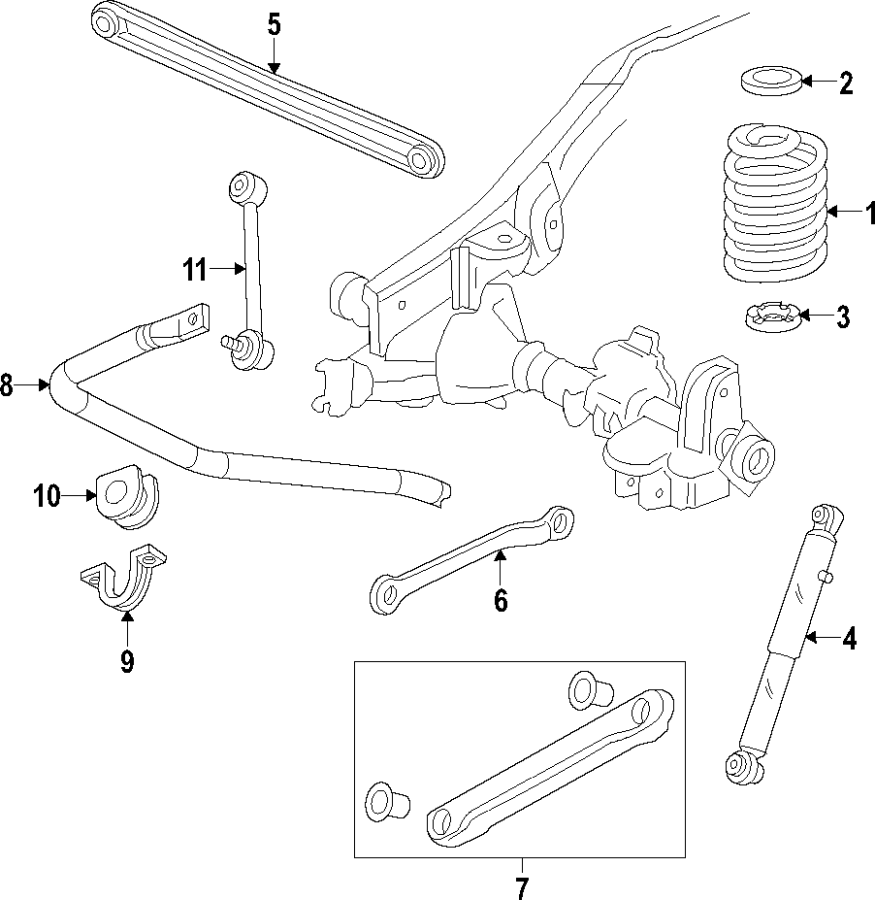 Diagram REAR SUSPENSION. for your 2015 Cadillac Escalade    