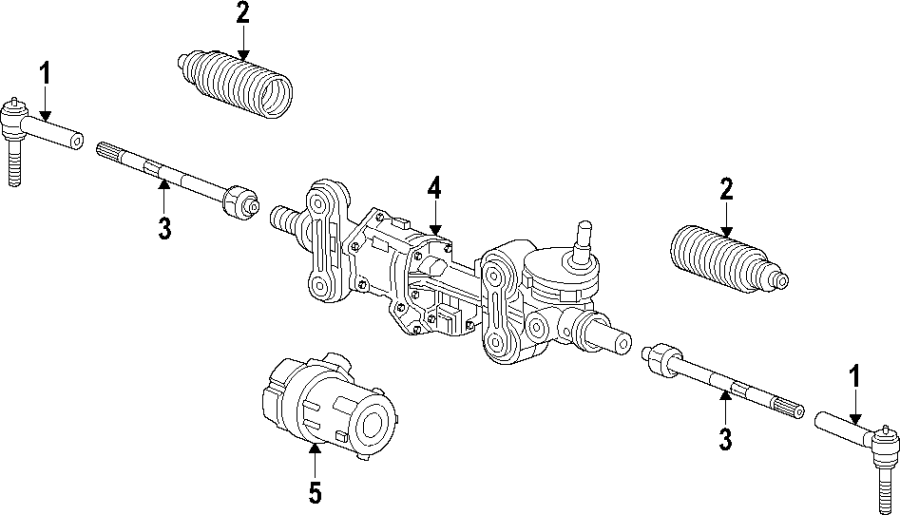 Diagram STEERING GEAR & LINKAGE. for your 2018 Chevrolet Camaro  LT Coupe 