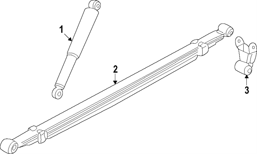 Diagram REAR SUSPENSION. SUSPENSION COMPONENTS. for your 2020 Chevrolet Silverado 1500 LTZ Extended Cab Pickup Fleetside  