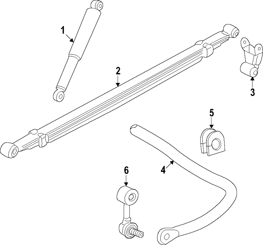 Diagram REAR SUSPENSION. STABILIZER BAR. SUSPENSION COMPONENTS. for your 2018 GMC Sierra 2500 HD 6.0L Vortec V8 FLEX A/T RWD SLE Extended Cab Pickup 