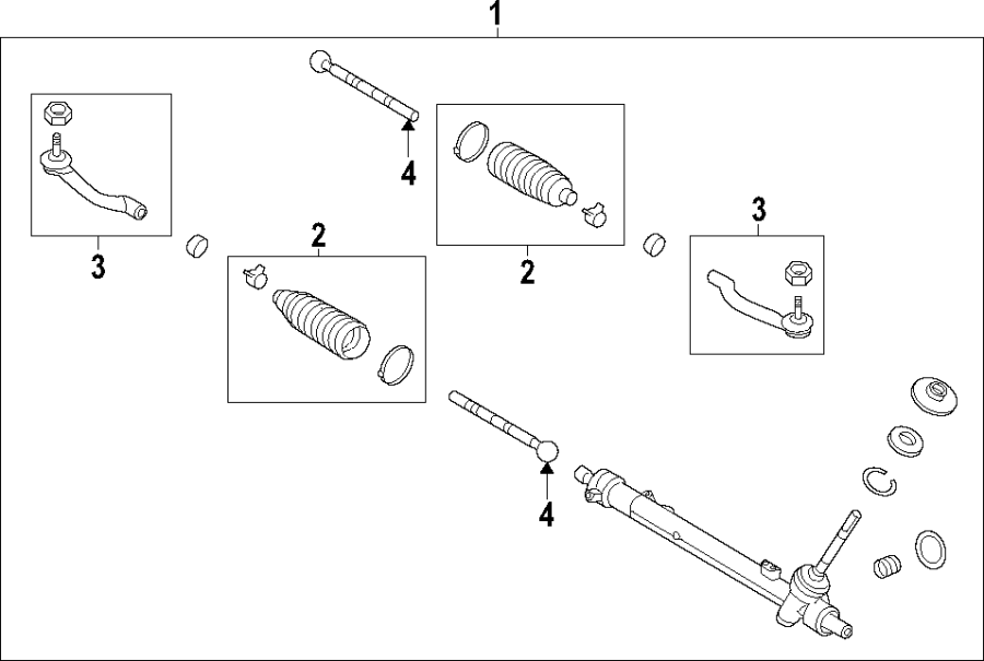 Diagram STEERING GEAR & LINKAGE. for your 2015 GMC Sierra 2500 HD 6.6L Duramax V8 DIESEL A/T RWD SLE Standard Cab Pickup Fleetside 