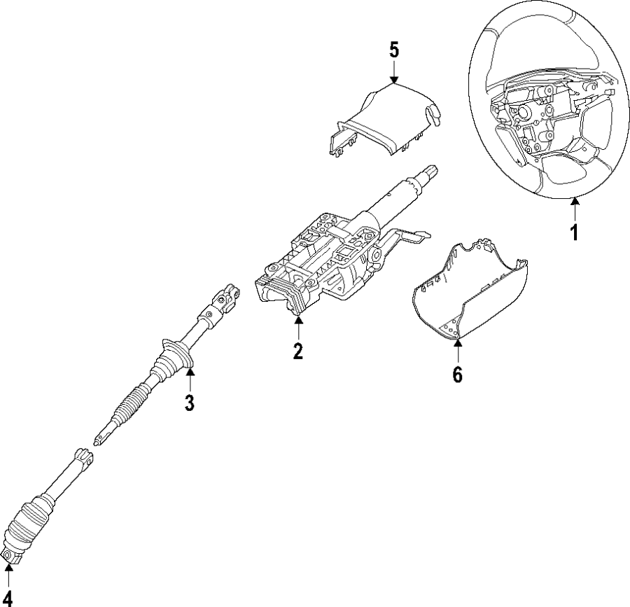 Diagram STEERING COLUMN. STEERING WHEEL. for your Chevrolet