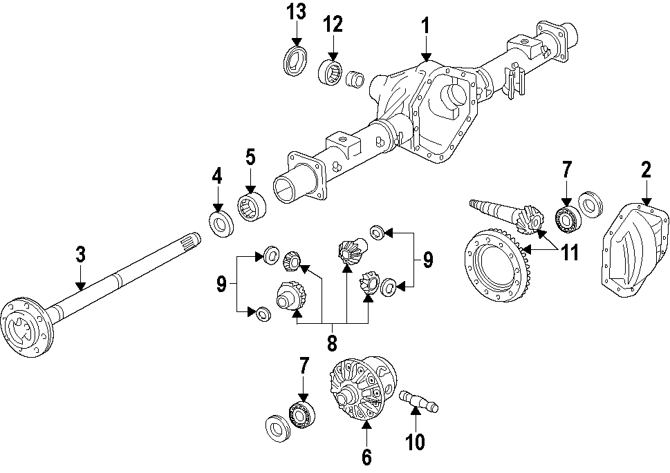 11REAR AXLE. DIFFERENTIAL. PROPELLER SHAFT.https://images.simplepart.com/images/parts/motor/fullsize/T237070.png