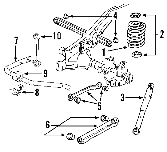 Diagram REAR SUSPENSION. for your 2014 GMC Sierra 2500 HD 6.0L Vortec V8 FLEX A/T 4WD SLT Crew Cab Pickup 