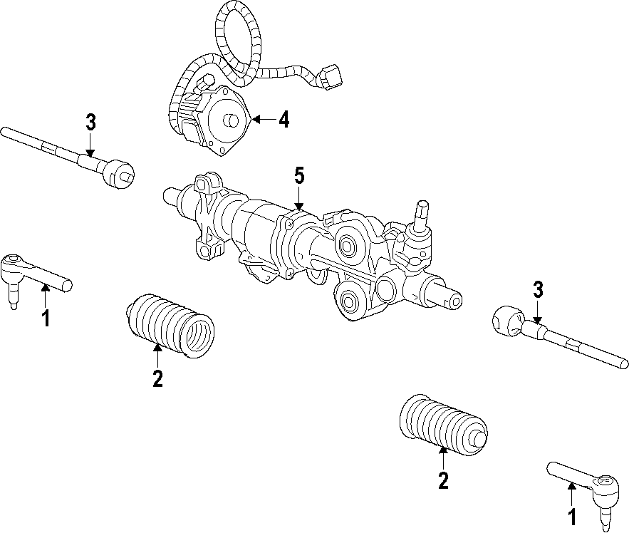 Diagram STEERING GEAR & LINKAGE. for your 2018 Chevrolet Camaro  LS Coupe 