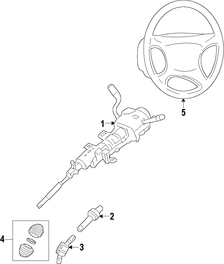 STEERING COLUMN. STEERING WHEEL. Diagram