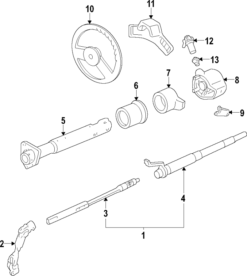 STEERING COLUMN. STEERING WHEEL.