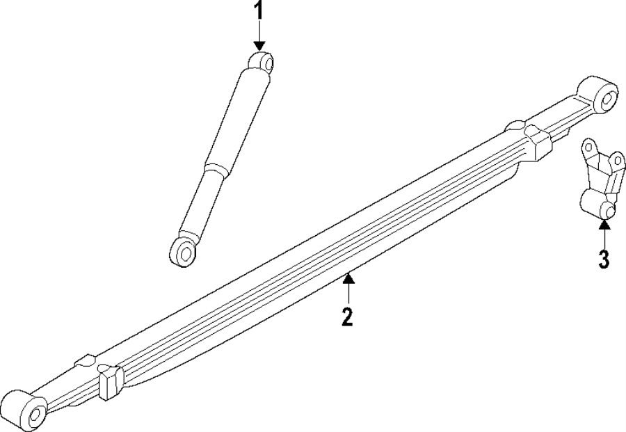 Diagram REAR SUSPENSION. SUSPENSION COMPONENTS. for your 2015 GMC Sierra 2500 HD 6.6L Duramax V8 DIESEL A/T RWD Base Crew Cab Pickup Fleetside 