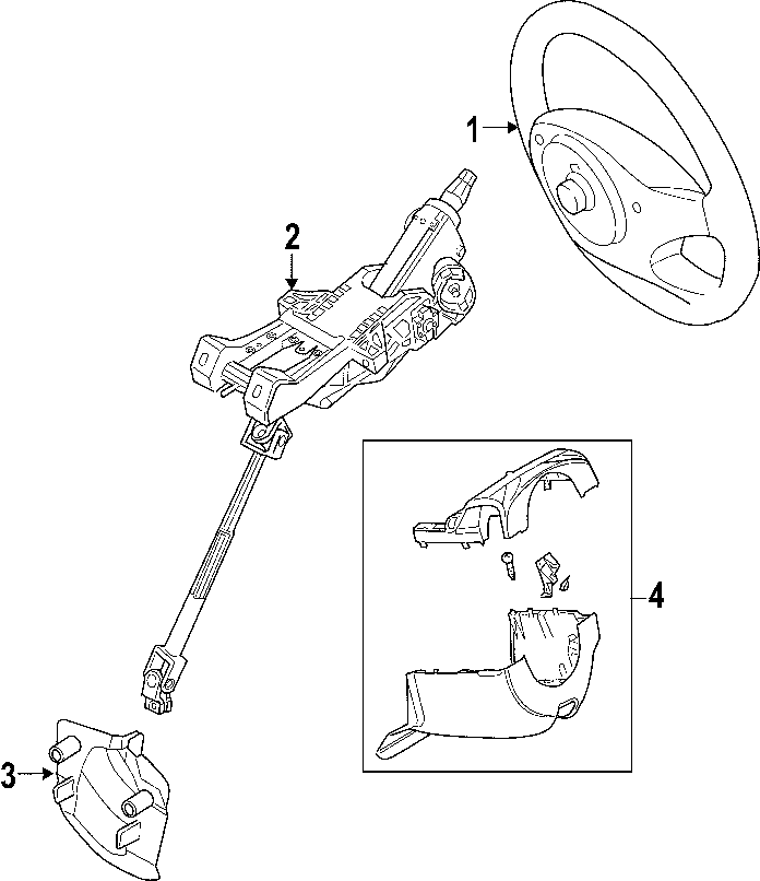 Diagram STEERING COLUMN. for your Ford Edge  