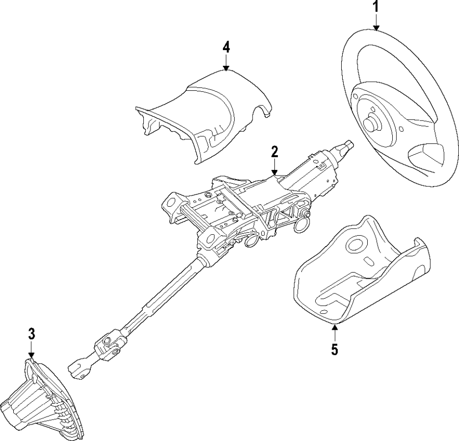 Diagram Steering column. for your Ford Edge  