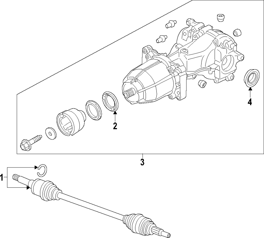 Diagram REAR AXLE. DIFFERENTIAL. DRIVE AXLES. PROPELLER SHAFT. for your 2007 Ford Edge   