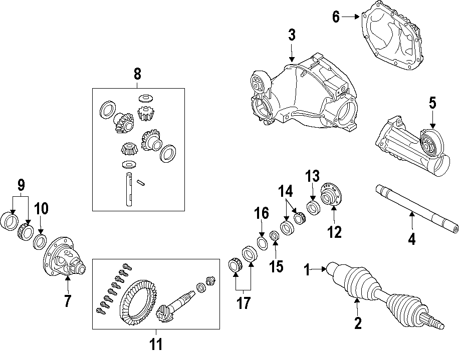 2DRIVE AXLES. AXLE SHAFTS & JOINTS. DIFFERENTIAL. FRONT AXLE. PROPELLER SHAFT.https://images.simplepart.com/images/parts/motor/fullsize/T413100.png