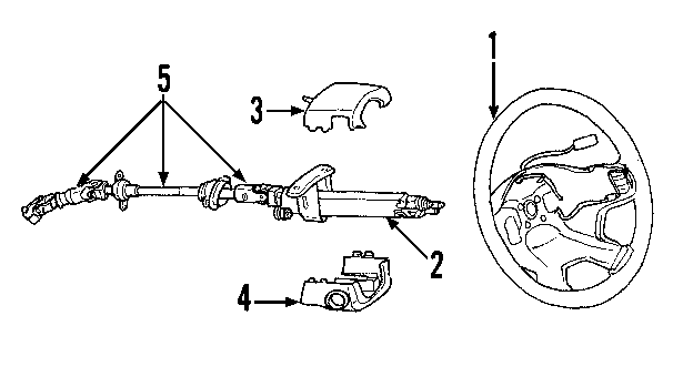 STEERING COLUMN. STEERING WHEEL. Diagram