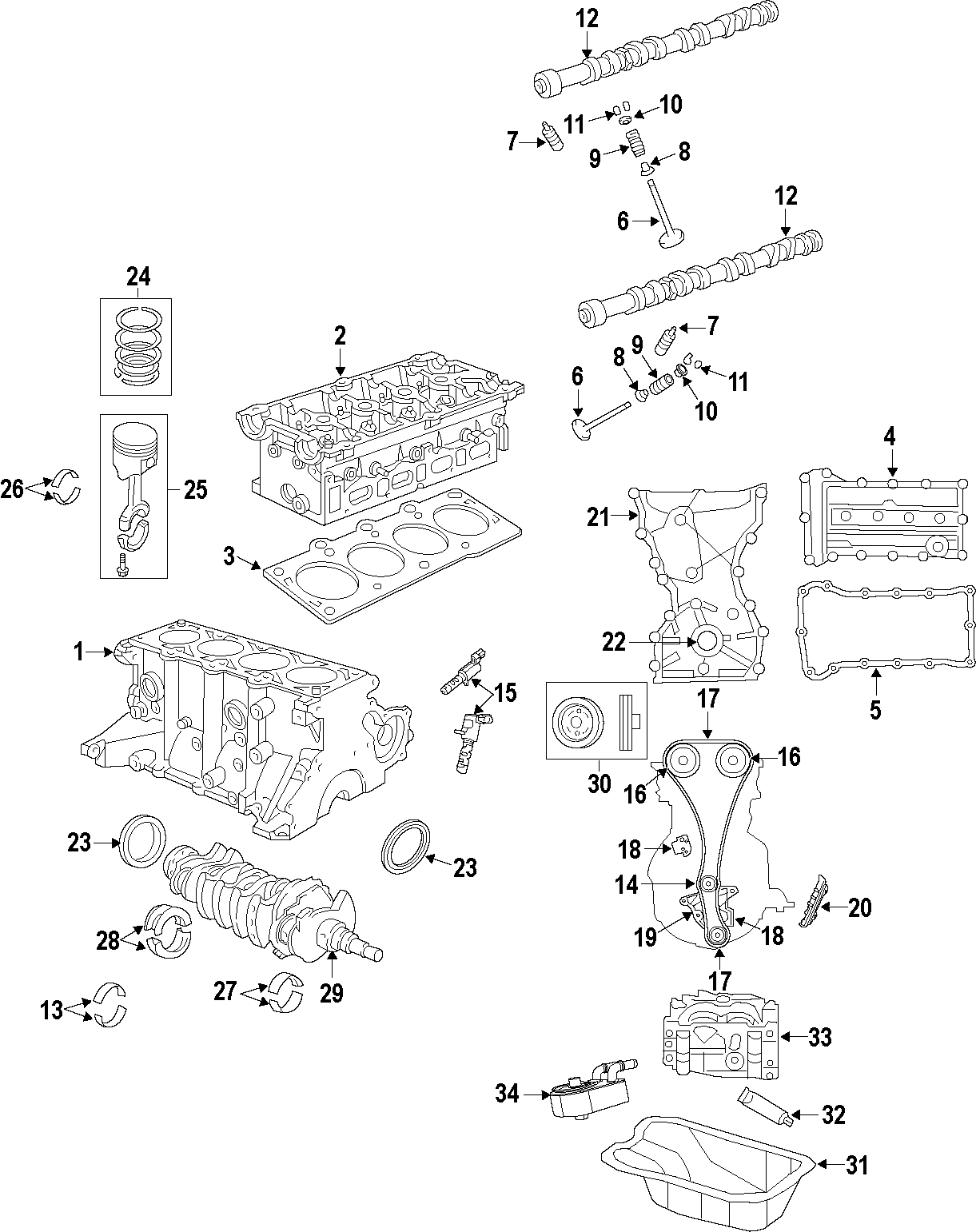 24CAMSHAFT & TIMING. CRANKSHAFT & BEARINGS. CYLINDER HEAD & VALVES. LUBRICATION. MOUNTS. PISTONS. RINGS & BEARINGS.https://images.simplepart.com/images/parts/motor/fullsize/T420040.png