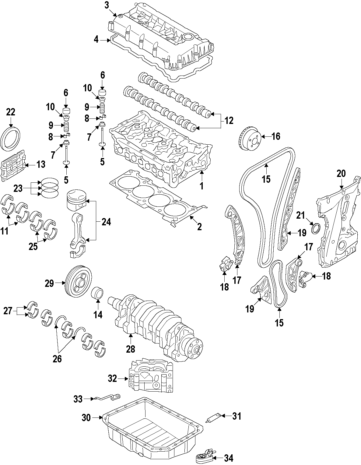 10CAMSHAFT & TIMING. CRANKSHAFT & BEARINGS. CYLINDER HEAD & VALVES. LUBRICATION. MOUNTS. PISTONS. RINGS & BEARINGS.https://images.simplepart.com/images/parts/motor/fullsize/T421040.png