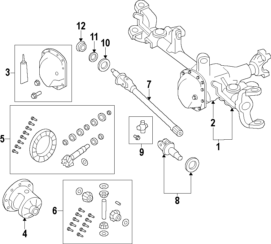 1DRIVE AXLES. DIFFERENTIAL. FRONT AXLE. PROPELLER SHAFT.https://images.simplepart.com/images/parts/motor/fullsize/T430070.png