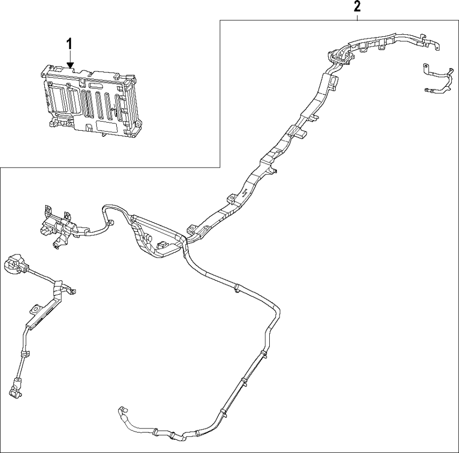 Diagram Hybrid components. Battery. Cooling system. for your 2018 Ram 2500 6.7L 6 cylinder DIESEL M/T RWD Tradesman Crew Cab Pickup Fleetside 