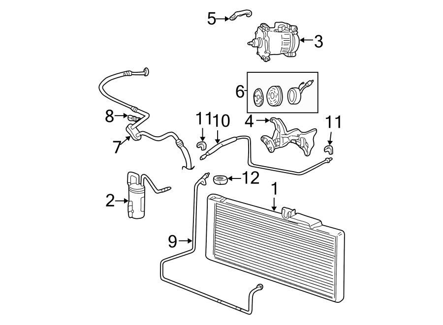 AIR CONDITIONER & HEATER. COMPRESSOR & LINES. CONDENSER.