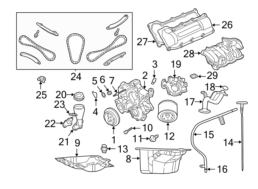 Diagram ENGINE PARTS. for your 2021 Ram ProMaster 3500   