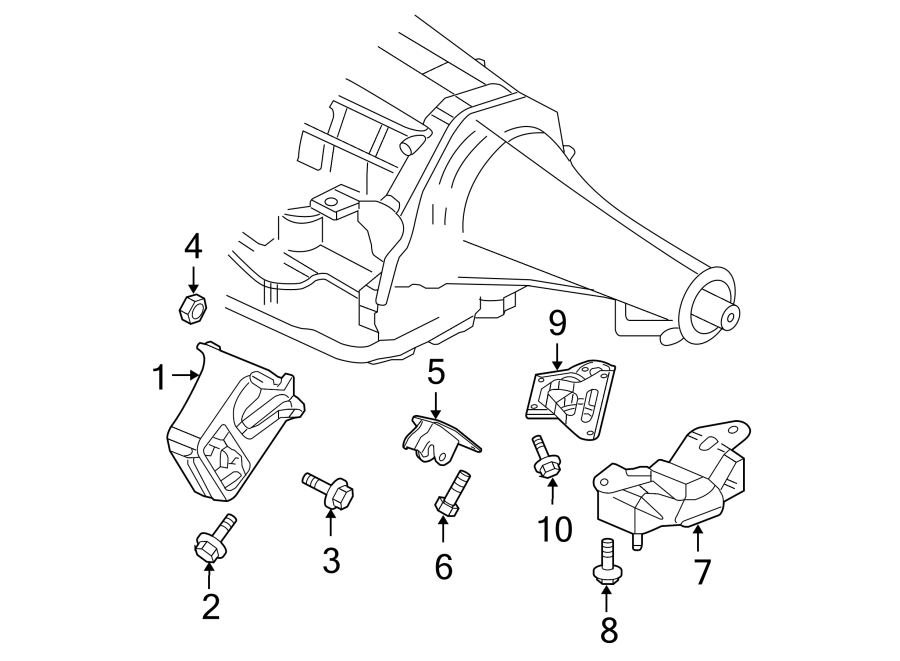 Diagram ENGINE & TRANS MOUNTING. for your 2017 Dodge Challenger 6.2L HEMI V8 A/T RWD SRT Hellcat Coupe 