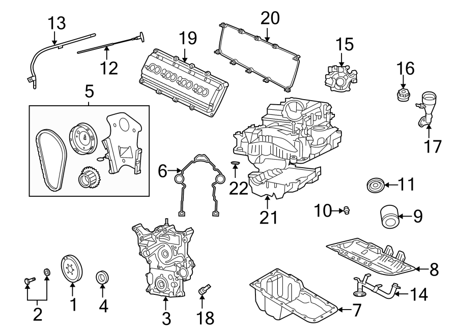 Diagram ENGINE PARTS. for your Dodge Ram 1500  