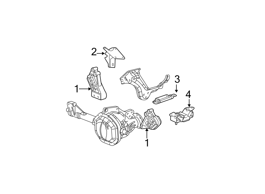 Diagram ENGINE & TRANS MOUNTING. for your 2017 Dodge Challenger 6.2L HEMI V8 A/T RWD SRT Hellcat Coupe 