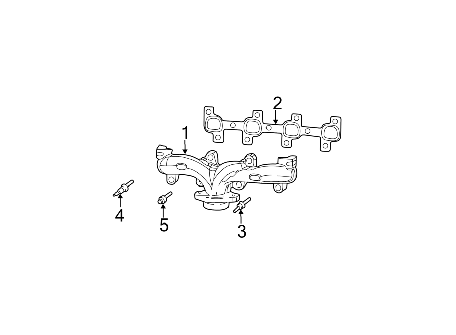 Diagram EXHAUST SYSTEM. MANIFOLD. for your 2010 Jeep Grand Cherokee   