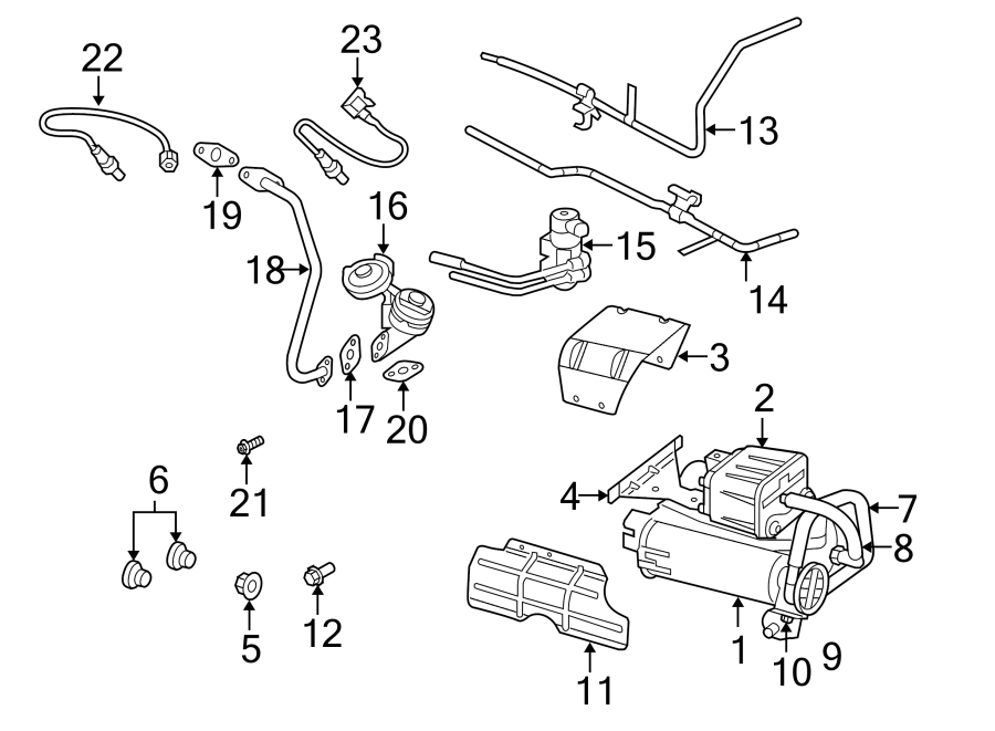 Diagram EMISSION SYSTEM. EMISSION COMPONENTS. for your 1996 Dodge Caravan 2.4L A/T SE Mini Passenger Van 