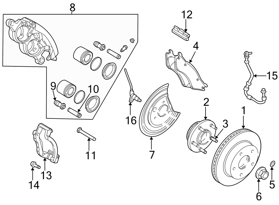 11Front suspension. Rear lamps. Brake components.https://images.simplepart.com/images/parts/motor/fullsize/TA02340.png