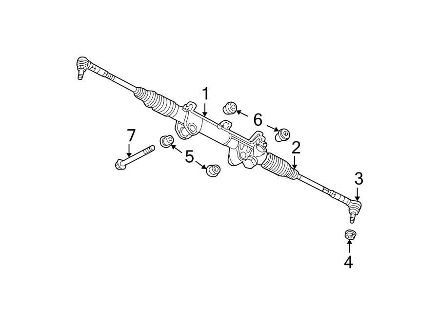 Diagram STEERING GEAR & LINKAGE. for your 2024 Ram ProMaster 1500   