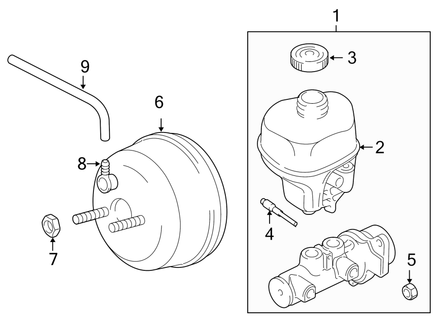 Components on dash panel. Diagram