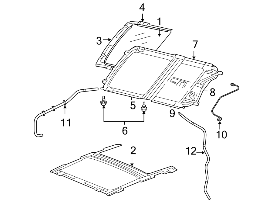 Diagram SUNROOF. for your 2002 Chrysler 300M   