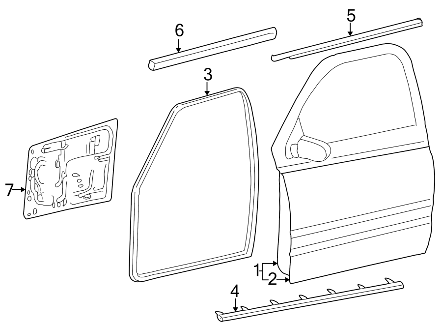 5Front door. Door & components.https://images.simplepart.com/images/parts/motor/fullsize/TA02640.png