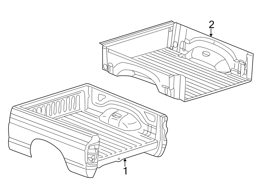 Diagram PICK UP BOX. BOX ASSEMBLY. for your 1996 Dodge Ram 3500   